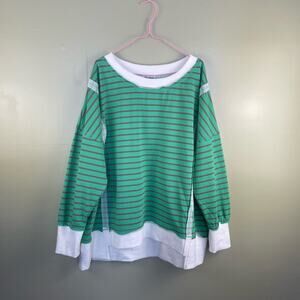 White Birch striped contrast sweater